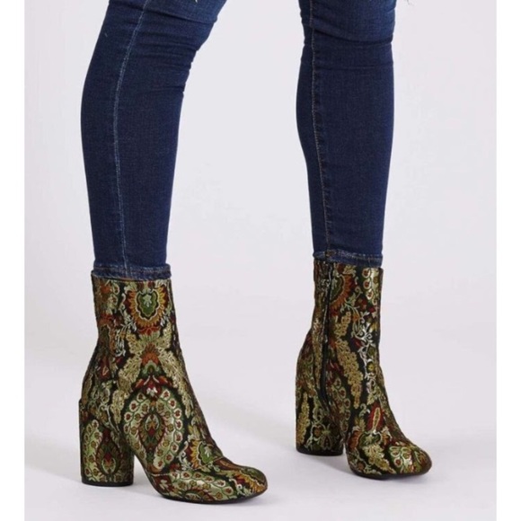 Topshop Shoes - TopShop Jacquard Booties